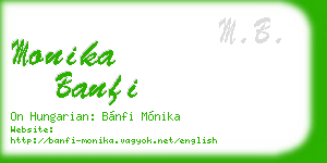 monika banfi business card